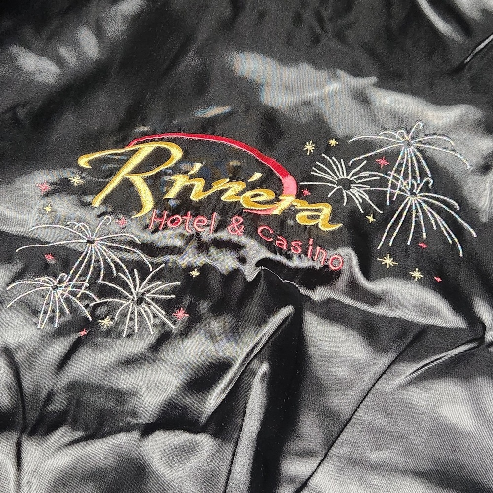 Riviera Hotel & Casino Embroidered Lined Satin Jacket Circe Las Vegas Mens Large